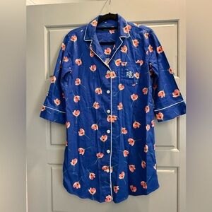 Ralph Lauren Blue Floral Nightgown
